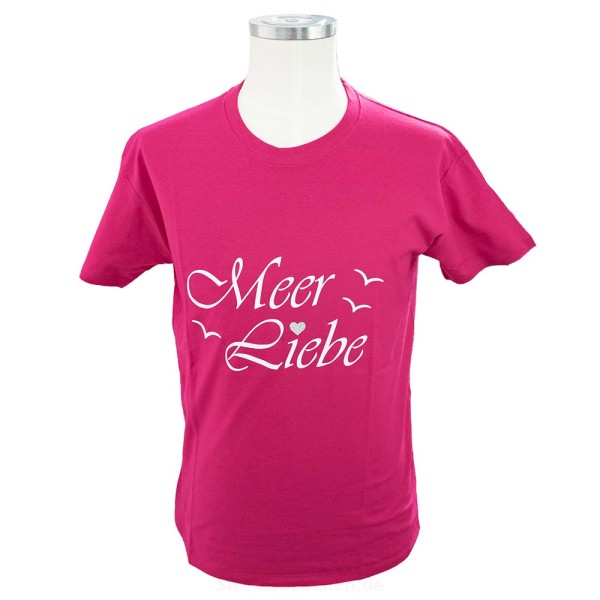T-Shirt Meer Liebe Fuchsia