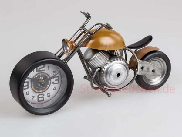 Motorrad mit Uhr