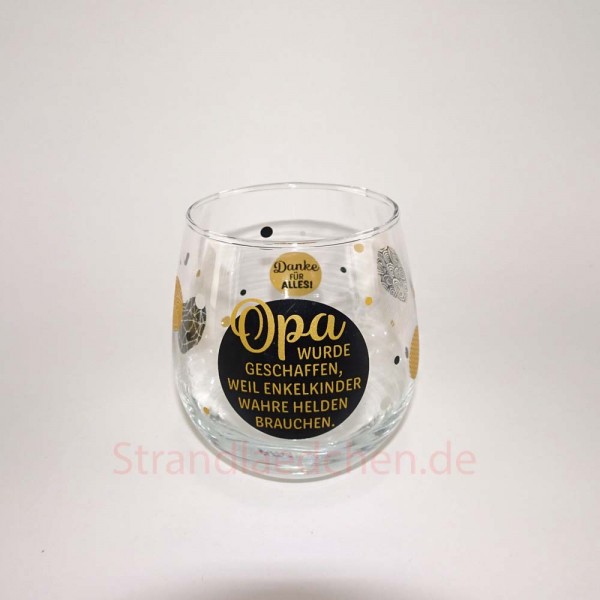 Trinkglas "Opa wurde geschaffen"