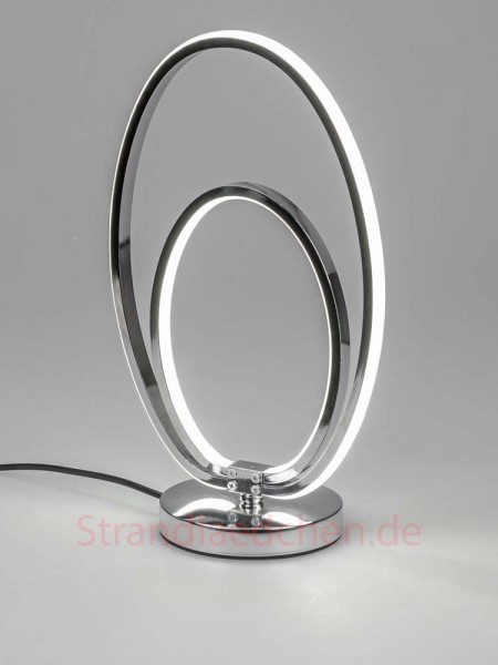 Lampe LED Oval silber