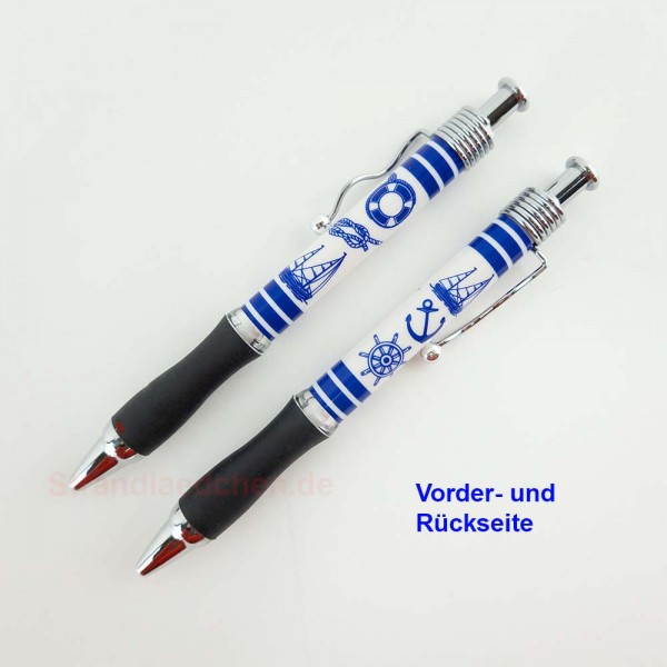 Kugelschreiber maritim blau-weiss