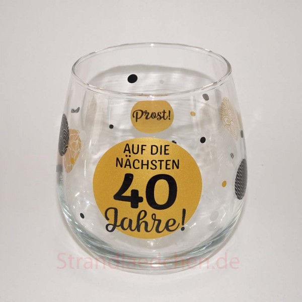 Trinkglas "40 Jahre"